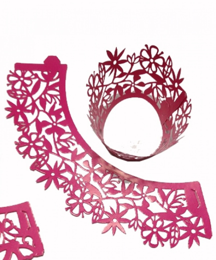 Форма бумажные Маффин ПОД ЗАКАЗ,  DRESS красный