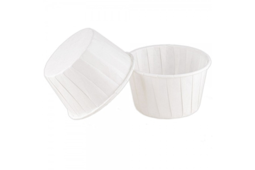 Форма бумажная Маффин с твердым ободком, d50х40мм Белый