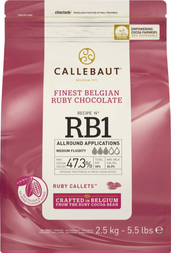 Шоколад Руби 47,3% какао-бобов Callebaut CHR-R35RB1-E4-U70 2,5кг