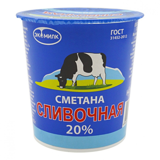 Сметана 315г жирн 20%