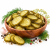 Rustic Bowl of Glossy Pickles and Dill