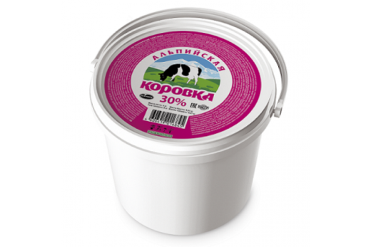 Сметанный продукт Альпийская коровка 30% 5кг