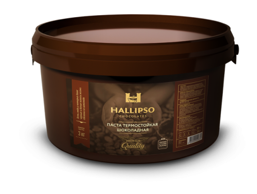Начинка Hallipso Паста шоколадная 3кг ведро Шоколадная термостабильная