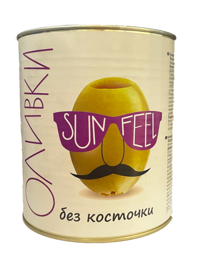 Оливки без косточки 3000г(1450св) SUNFEEL